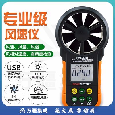 华谊(PEAKMETER) 风速仪数显风量风速测量仪手持式高精度测风仪温湿度风速计 PM6252B (风速/风量/温湿度)