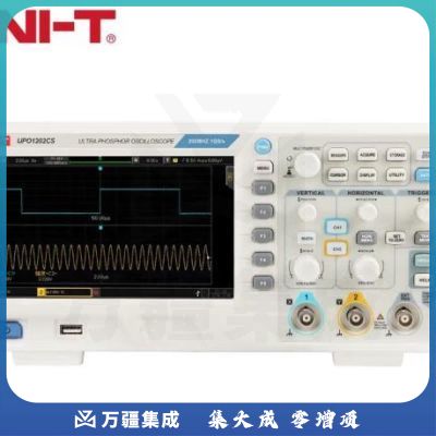 优利德（UNI-T） 数字示波器 示波仪100m 大屏双通道存储带USB UPO1202CS 荧光示波器 200M带宽