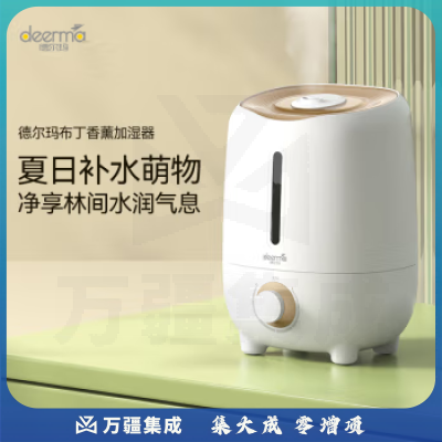 德尔玛（Deerma）加湿器DEM-F600 家用客厅卧室静音迷你空气加湿 办公大容量香薰加湿（银离子净水盒版）