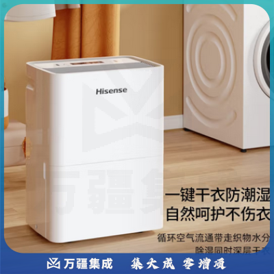 海信（Hisense）CF12BD/U除湿机 家用抽湿机 轻音吸湿器干衣净化抽湿器去湿防潮干燥机地下室别墅专用大面积除湿 12L/天（适用20~60平）