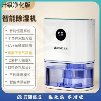 志高（CHIGO） 除湿机 家用抽湿机除湿器 卧室地下室干燥机 吸湿去湿除潮防潮回南天除湿神器 1L/天 2-20㎡ 负离子 UV杀菌 ZG-2106