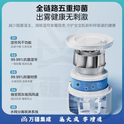 美的（Midea）无雾加湿器卧室婴儿蒸发式空气加湿器办公室桌面轻音雾化器家用客厅大容量加湿空气器SZ-2M40