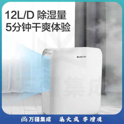 格力（GREE）DH12EN抽湿机/除湿机 除湿量12升/天 家用轻音卧室办公室地下室低噪干衣除湿器长效定时