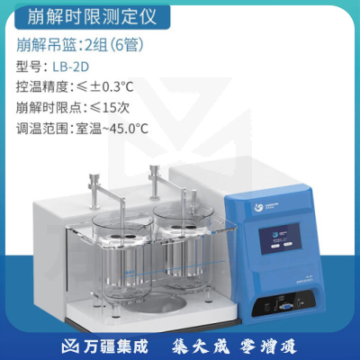 恩谊 崩解时限测定仪 片剂薄膜衣片药物崩解时限检测测量 LB-2D