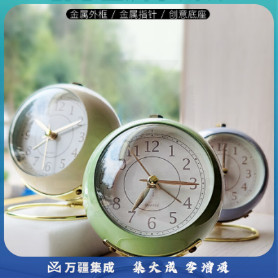 汉时（Hense）闹钟学生儿童专用起床神器高中生床头闹表懒人桌面小时钟HA08绿色