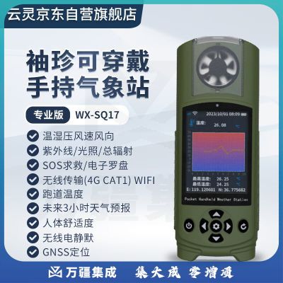云灵云灵手持气象仪风速风向仪可佩戴式户外探险环境监测仪 WX-SQ17