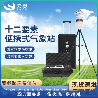 云灵微型气象仪BXQX12一体化气象监测风速风向仪四气两尘空气质量微站 便携12要素
