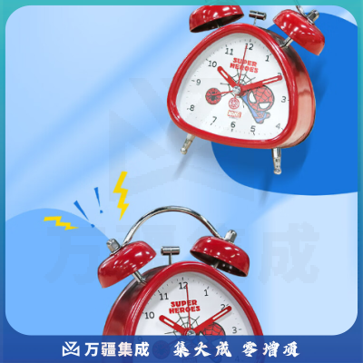 迪士尼（Disney）闹钟 小学生学习床头钟夜光双铃大音量卡通男女生儿童小闹钟 公主系列DM24984P