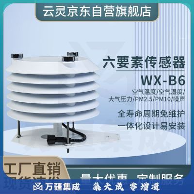云灵百叶箱气象站光照温湿度PM2.5噪声传感器二氧化碳百叶箱 六要素