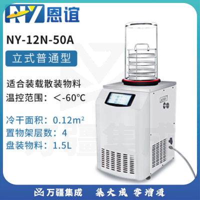 恩谊 冷干机冷冻干燥机空压机过滤器预冻真空冻干机 NY-12N-50A