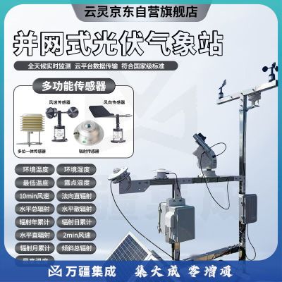 云灵并网式光伏气象站太阳能发电光伏环境监测仪光照辐射检测仪 并网式光伏气象站BGF11