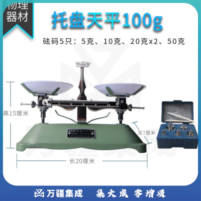 思齐（SiQi）托盘天平100g 学生实验天平称初高中物理化学实验器材