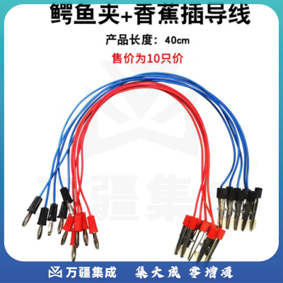思齐（SiQi）香蕉插+鳄鱼夹（10根） 中小学物理实验电学电路教具教学仪器
