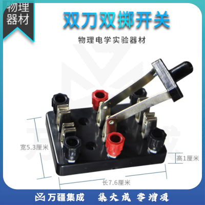 思齐（SiQi）双刀双掷开关 物理电学电路实验室器材教学仪器学生用实验教具