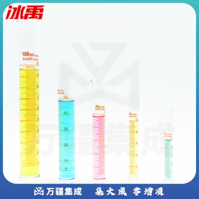 冰禹 BY-7005 加厚玻璃量筒 化学实验室玻璃刻度量筒 5+10+25+50+100ml套装