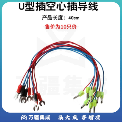 思齐（SiQi）空心插+U型鱼叉（10根） 中小学物理实验电学电路教具教学仪器