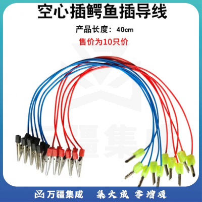思齐（SiQi）空心插+鳄鱼夹（10根） 中小学物理实验电学电路教具教学仪器