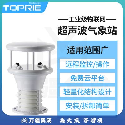 拓普瑞（TOPRIE）4G/WiFi无线超声波风速风向温湿度大气压光照雨量微型校园气象站 单雨量