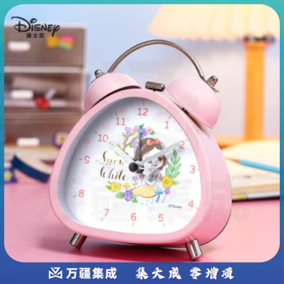 迪士尼（Disney）闹钟 小学生学习床头钟夜光双铃大音量卡通男女生儿童小闹钟 公主系列DM24986P