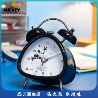迪士尼（Disney）闹钟 小学生学习床头钟夜光双铃大音量卡通男女生儿童小闹钟 米奇系列DM24984M