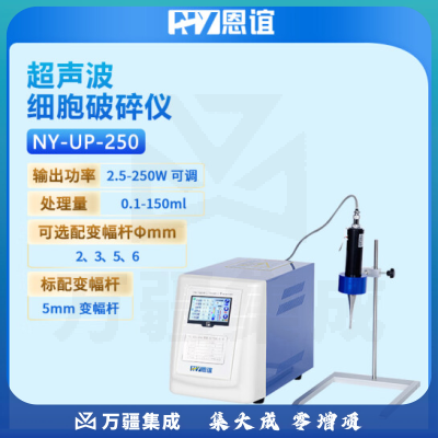 恩谊 超声波细胞破碎仪超声波细胞破碎机细胞粉碎机材料乳化分散器实验室 NY-UP-250手持式