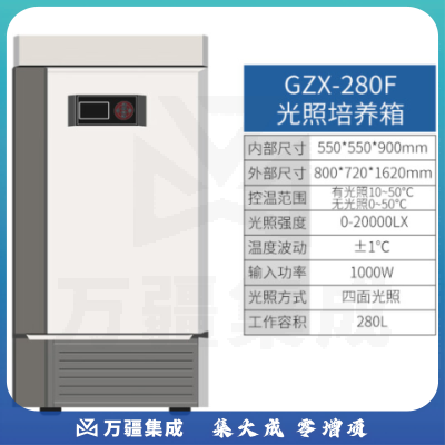 恩谊 人工气候培养箱实验室植物种子催芽发芽箱恒温光照培养箱 GZP光照培养箱 强光照280升