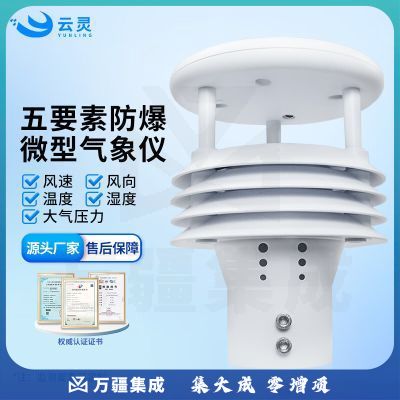 云灵防爆气象仪风速风向温度湿度传感器户外环境质量监测设备 防爆5要素微气象仪