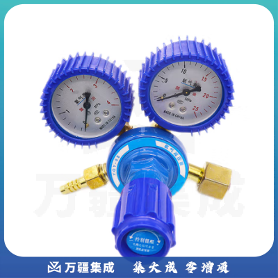 化科 氧气表 氧气减压阀O2减压器全铜 370型高压小巧压力表 防震氧气表【YQY-08】