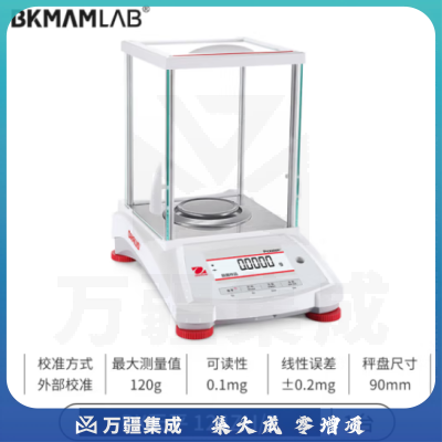 比克曼生物 电子分析天平PX系列实验室秤精密电子秤 PX124ZH/E【外校】120g/0.1mg