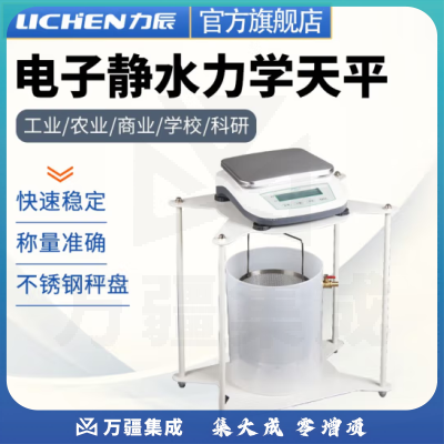力辰科技 电子静水力学天平电子天平静水天平5kg/0.1g十分之一数显带下挂钩 TS50001 (5000g/0.1g)