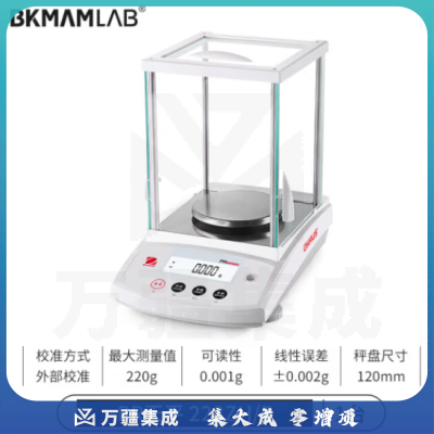 比克曼生物 电子分析天平万分之一内校外校天平秤实验室精密电子秤多功能 PR223ZH/E【外校】220g/0.001mg