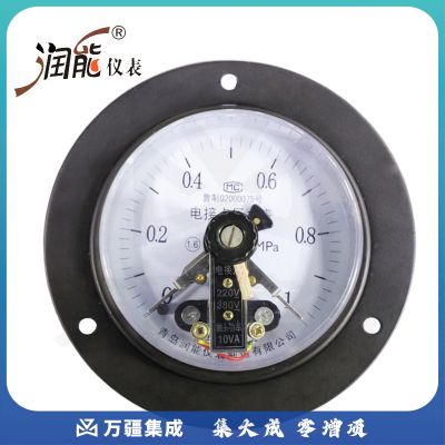 润能 电接点压力表YX100ZT 轴向前边上下限控制油压机压力表测量水压气压控制表 0-0.25MPa