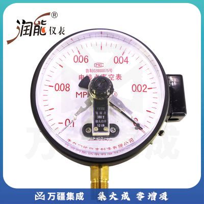 润能 YX150真空电接点压力表上下限报警自动控制 供水系统 压力真空电接点表 -0.1-0MPa