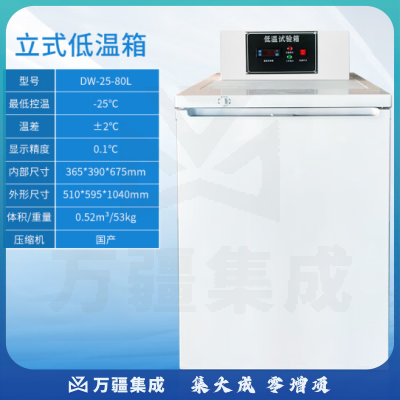恩谊 低温试验箱环境老化测试箱实验室小型工业高低温箱冷冻柜 -25℃ 立式80升