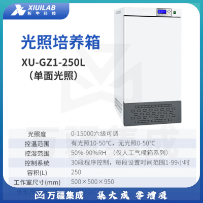 析牛科技 电热恒温恒湿光照培养箱实验室植物催芽箱 XU-GZ1-250L单面