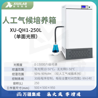 析牛科技 人工气候箱实验室植物催芽箱电热光照培养箱 XU-QH1-250L单面