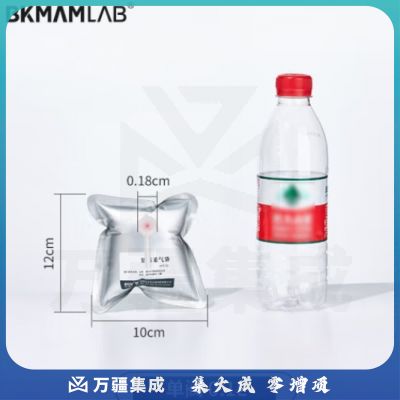 比克曼生物（BKMAM）铝箔采气袋气体采样袋收集袋单双阀PP阀门实验室气体收集装置 【单阀0.1L】12*10cm 1个