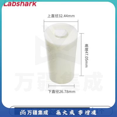 比克曼生物 LABSHARK 玻璃试管硅胶塞密封塞圆锥形带砂芯耐高温空心白色锥形瓶塞堵孔 24-32mm带砂芯(适配30mm) 10个