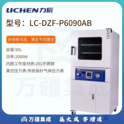 力辰科技 一体式真空干燥箱 电热恒温烘箱小型烤箱隔板加热实验室干燥箱 LC-DZF-P6090AB