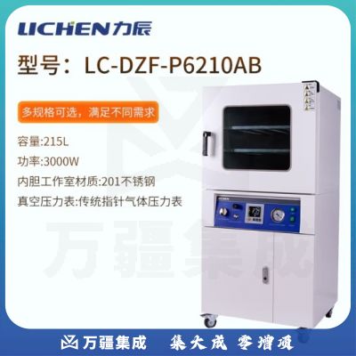 力辰科技 一体式真空干燥箱 电热恒温烘箱小型烤箱隔板加热实验室干燥箱 LC-DZF-P6210AB