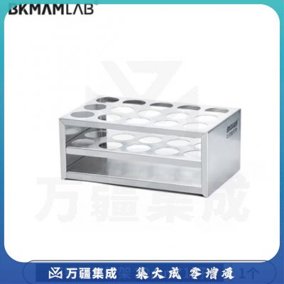 比克曼生物（BKMAM）不锈钢试管架比色管架采样管血标本管架加厚钢丝架子实验室 32mm*15 1个