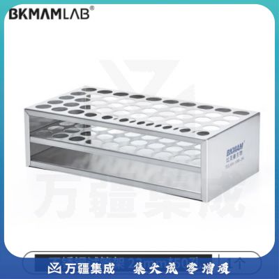 比克曼生物（BKMAM）不锈钢试管架比色管架采样管血标本管架加厚钢丝架子实验室 23mm*50 1个
