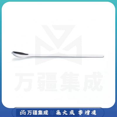 比克曼生物 LABSHARK 不锈钢药勺实验室微量药勺取样药粉勺单头双头塑料小药勺药铲【18cm厚款单头】1个