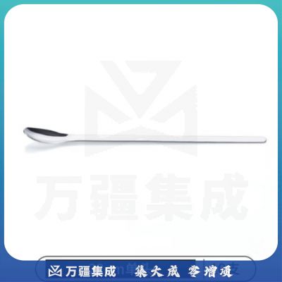 比克曼生物 LABSHARK 不锈钢药勺实验室微量药勺取样药粉勺单头双头塑料小药勺药铲【22cm厚款单头】10个 1捆