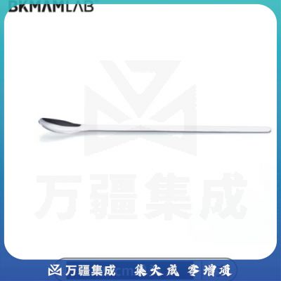 比克曼生物 LABSHARK 不锈钢药勺实验室微量药勺取样药粉勺单头双头塑料小药勺药铲【25cm厚款单头】1个