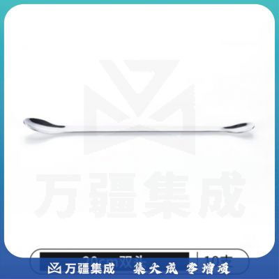 比克曼生物 LABSHARK 不锈钢药勺实验室微量药勺取样药粉勺单头双头塑料小药勺药铲【20cm厚款双头】10个 1捆