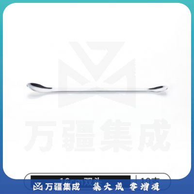 比克曼生物 LABSHARK 不锈钢药勺实验室微量药勺取样药粉勺单头双头塑料小药勺药铲【16cm厚款双头】10个 1捆