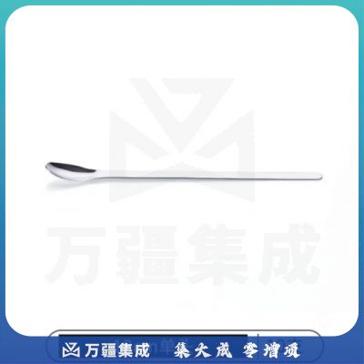 比克曼生物 LABSHARK 不锈钢药勺实验室微量药勺取样药粉勺单头双头塑料小药勺药铲【18cm厚款单头】10个 1捆