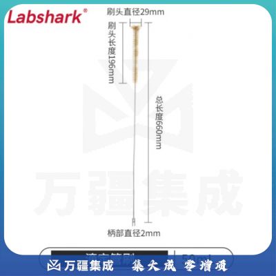 比克曼生物 LABSHARK 毛刷实验室清洁尼龙毛刷试管刷容量瓶刷锥形瓶刷烧杯刷天平刷【滴定管刷】50mL 1个（10个起订）