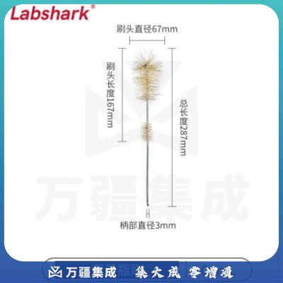 比克曼生物 LABSHARK 毛刷实验室清洁尼龙毛刷试管刷容量瓶刷锥形瓶刷烧杯刷天平刷【容量瓶刷】100mL 1个（10个起订）